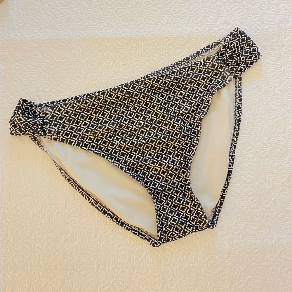 Black and White Pattern Bathing Suit Bottoms